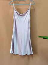 Custom Printing Sexy Cowl Neck Slip Dress 100 Seide mit Schlitz für Frauen für den Großhandel