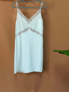 Custom Printing Sexy 100 Silk Lace Slip Dress mit Schlitz für Damen in loser Schüttung