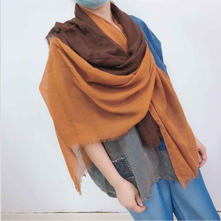 Modischer Polyester-Baumwoll-weicher und glatter Schal-Schal große Größe für Frauen China-Lieferant
