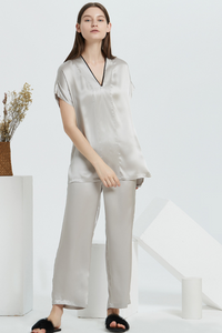 Herstellung Plus Size 6A Grade 100 Seidenpyjamas für Damen