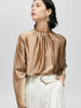 Designer Luxus 100% Charmeuse Seidenhemd für Frauen vom Garnent Hersteller